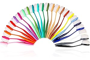 Yoseng 24 Pack Ink Blending Brushes Blenders,Ink Blending Tool for Card Making,Craft Broad Application Assortment Paper Crafter Color Code Handle (Brush Head Size 0.85 Inches)