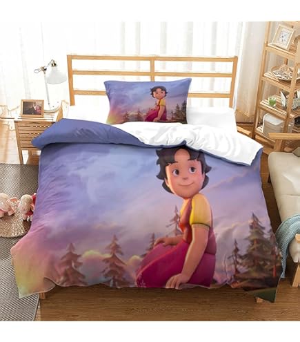 Anime Heidi Bettwäsche 135x200cm - 3-teiliges Set Mit Kissenbezügen