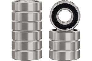 XiKe 10 pezzi 699-2RS Miniatur Cuscinetti a sfere 9x20x6mm, Doppia Guarnizione in Gomma, Acciaio cromato, Pre-lubrificati, 699RS Cuscinetti radiali rigidi a sfere sigillati