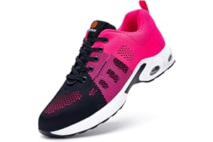 DYKHMILY Scarpe Antinfortunistiche Donna Leggere Scarpe da Lavoro Antinfortunistica Ammortizzazione Cuscino d'Aria Scarpe da Industria Edilizia Scarpe Sneakers Donna Larga