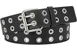 LEACOOLKEY Podwójny Pasek z Nitami, Punkowy, Hip Hop, Spódnica dla Kobiet