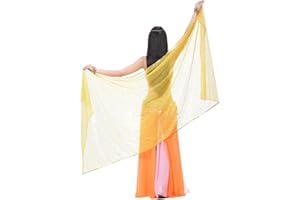Calcifer 210 cmx95 cm Écharpe de danse du ventre avec des taches lumineuses pour les femmes danseuses professionnelles