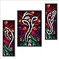 SAF 6MM Ganesha Set of 3 Panel Digital Reprint 12 inch x 18 inch Painting SANFJM1003