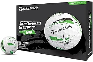 Taylormade SpeedSoft Ink - Pelotas de Golf para Hombre, 12 Unidades, Color Verde