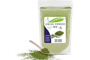 ETC COSMETIC`S Indigo Powder – 100 gr - Herbal hair dye obtained from the leaves of indigo plant. It gives black, raven or bluish black color.