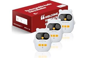 HOSMART Baby phone audio con batteria ricaricabile, intercom wireless per casa, intercom full duplex con una portata di 300 m, suono chiaro, luce notturna - monitor per bambini, anziani, animali domestici