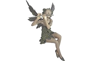Design Toscano Fairy of the West Wind Sitting Garden Statue, 48.5 cm, Polyresin, Two Tone Stone