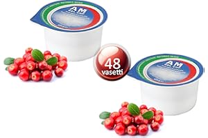 FOODAR AM Gel Cup Acquagel Frutti Rossi con Zucchero - Acqua Gelificata pronta all'uso 48 vasetti da 125g