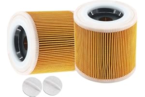 RONYES Cartridge Filter For Karcher® WD2 WD3 MV2 MV3 Wet & Dry Hoover Vacuum Cleaner Replacement 2Pcs
