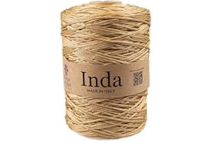 BORGO DE' PAZZI FIRENZE Fil pour sacs au crochet, 2 mm, en polypropylène, fil pour crochet et tricot, fabriqué en Italie