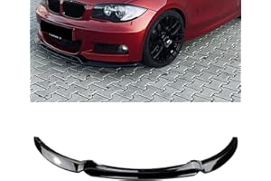 AUSMILA Black Front Bumper Spoiler Lip For 2007-2013 BMW 1 Series E82 E88 Cover Trim