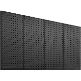 VEVOR 609.6 x 304.8 x 19mm 4 Panel Metal Perforated Panels Heavy Duty Steel Wall Organizer for Living Room Tool Storage Craft
