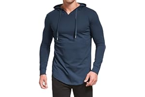 AIYINO Men's S-5X Long/Short Sleeve Fashion Athletic Hoodies Workout Sweatshirt Hip Hop Pullover Hooded