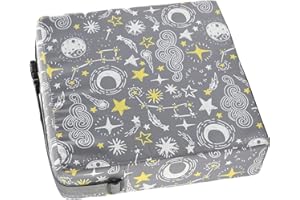 NIKTULE Rialzo per sedia da pranzo Cuscino per sedile - Cuscino rialzabile Portatile Smontabile Regolabile - Rialzo per seggiolone per bebè Bambini Neonati - Materassino per seggiolino lavabile per sedia