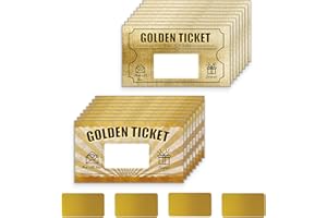 PLIGREAT 120 pezzi biglietto d'oro gratta e vinci carte in bianco buoni regalo gratta e vinci adesivi per piccole imprese Natale matrimonio festa di compleanno lotteria attività fornitura