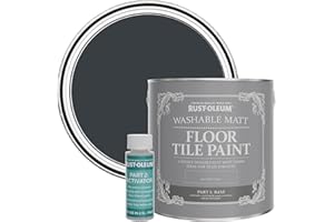 Rust-Oleum Grey Washable Matt Floor Tile Paint - Anthracite (RAL 7016) 2.5L