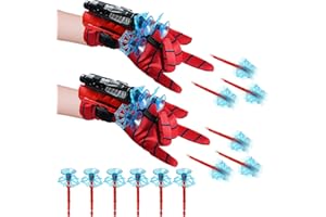FXFOOT Guantes de Lanzador, Web Shooter, Guante de Lanzador Guantes de Plástico para Niños, Juguetes Educativos Divertidos para Niños