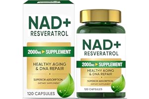 NNPCBT NAD+ Integratore 2000 mg, NAD+ Nicotinamide Riboside per la Riparazione Cellulare e Anti-invecchiamento