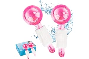 AKONE 2 Stück Facial Ice Roller, Gesichtsroller Massage, Facial Ice Globes, Ice Face Roller für Eis-Gesichtsbehandlung, Reduziert Schwellungen, Strafft die Haut, Verbessert die Durchblutung (Rosa)