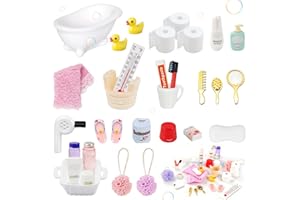 CPKONUUIP Wichtel Zubehör Weihnachten, 30 Stück Wichtelzubehör Bade Set, Miniatur Puppenhaus Zubehör Set, Mini Zubehör Wichtel, Wichtel Wasch Set Badeutensilien für Wichteltür Weihnachten Deko