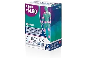 LINEA ACT Artisalus Act Forte Plus, Integratore Alimentare per il Mantenimento della Funzionalità Articolare, a base di Glucosammina, Condroitin Solfato, Manganese e Collagene - Confezione da 60 Capsule