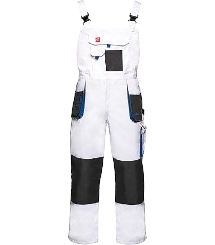 Black Cotton Bib And Brace Dungaree Mens Multi Pocket Cargo Heavy Duty Work Overalls Triple Stitched Cordura Reinforcing Stress Points Knee Pad Pockets