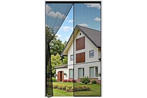 Auxmir Zanzariera Magnetica 100 x 220CM, Tenda Zanzariera Porta Finestra Cortile, Allargamento Superiore Aggiornamento Anti Insetti Traspirante Chiusura Automatica con 30 Magneti Rete