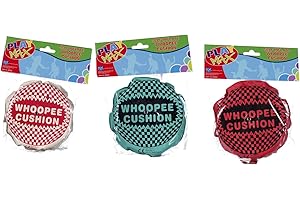 MVS Wholesale 1 piece - Large 7" Self Inflating Whoopee Cushion, 3 assorted Colours With 1 Sent At Random. Retro Practical Jokes And Gags.