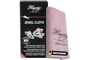 ‎HAGERTY Hagerty Jewel Cloth Schmuck Reinigungstuch für Edelsteine Gold Platin 36 x 30 cm I Imprägniertes Schmucktuch aus Baumwolle I Effizientes Poliertuch für Diamant Saphir Rubin