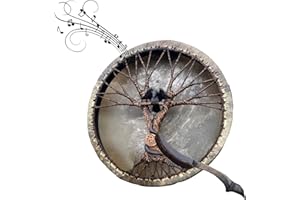 Appoo Schamanentrommel Lebensbaum Sibirische Trommel,Schamanentrommel Lebensbaum Sibirische Trommel Geistermusik | Symbol der sibirischen Trommelgeistmusik, Sound of Music Dekoration