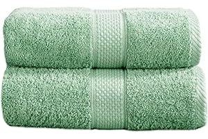 SUE ROSSI LTD 100% Turkish Cotton Guest Towels Hand Kitchen Towel Face Cloth 40 x 60 cm Pack Of 2 Twin Set (Seafoam)