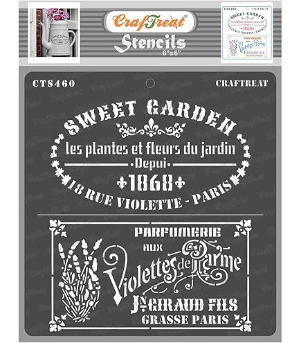 A3 Large Stencil Shabby Chic, French, Furniture, Fabric