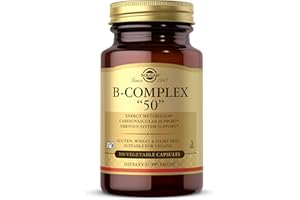 Solgar Vitamin B-Complex 50 High Potency - Supports Mental Performance - Reduces Tiredness & Fatigue - Vegan - 100 Vegetable Capsules