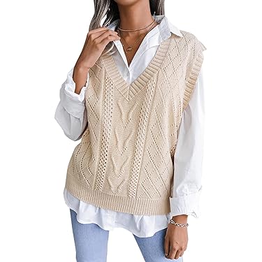 Gilet Senza Maniche Donna - Maglione Scollo A V In Viscosa | Elegante E Comodo Per Autunno E Inverno - Foto 6