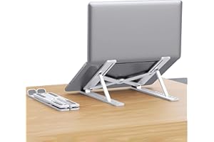 SYXLS Stojak na Laptopa, Regulowany Stojak na Komputer Laptopa Stojak na Tablet, Przenośny Uchwyt na Laptopa na Biurko, Ergonomiczny Stojak na Notebooka, Kompatybilny 10-15,6" Laptopów