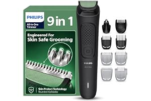 Philips India's No.1 Men's Trimmer* | One stroke beard trimming | All-in-One Grooming Kit- Face, Hair, Body | Ear/Nose attachment | Safe for Sensitive Skin | 60 mins runtime | 5yrs warranty* | MG3927