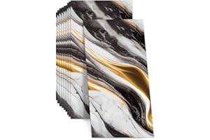 BTSAE Samoprzylepne panele ścienne, 10 sztuk 60 x 30 cm, naklejki na płytki, tylna ścianka kuchenna PCW, samoprzylepne panele ścienne, wodoodporne i olejoodporne, naklejki do kuchni, łazienki (czarno-białe