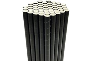 morneve Cannucce di tè a bolle, Cannucce di Carta Bubble Tea Boba Smoothie Frappè Frullato Cannucce usa e getta Paglie di carta per Matrimoni Natale Docce Bambino Forniture Feste, 50PCS Nero