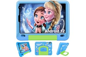 OUZRS Tablet para Niños 8 Pulgadas Octa Core 4 GB RAM + 64 GB ROM Kids Tablet con Control Parental Youtube Netflix, 5MP+8MP Cámara,1280x800 HD IPS,5000mAh,WiFi,Kid-Proof Funda Tablet Niños Android 12 -Azul