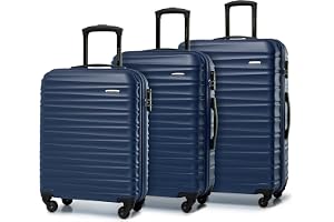 WITTCHEN GROOVE Line | Set med 3 väskor | Resväskor Hårt bagage med ABS-hölje | Nummerlås, teleskophandtag