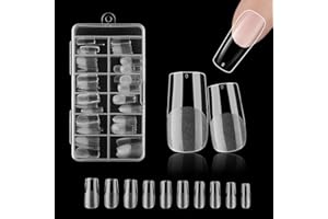 Eupneicu Falsche Nägel Tips, 240 Stück Falsche Nagel Acryl Künstlich Nagelspitzen, Full Cover Nail Tips Transparente Für Nagelstudios Starter Diy-10 Größen