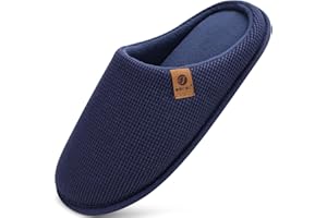 ONCAI Pantofole da Uomo Invernali Ciabatte da Casa con Memory Foam Calde Pelliccia Sintetica Cotone Scarpe Accogliente Antiscivolo Suola EU Dimensione 40-49