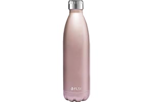 ‎FLSK FLSK das Original OLD Trinkflasche • 750ml • Thermoflasche • Isolierflasche • hält 18h heiß • 24h kalt (Farbe Roségold, Grösse 750ml)
