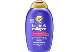 ‎OGX OGX Biotin und Collagen Conditioner 385 ml, reichhaltige Haarspülung für 72h+ Volumen + Fülle mit Biotin und Kollagen,Haarpflege Volumen Spülung für feines + dünnes Haar mit LipiPro Shield Technologie