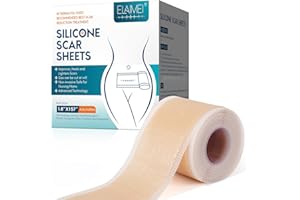 DXYMN Silikonpflaster für Narben - Silicone Scar Tape, Professionelle Entfernung Neuer Alter Narben durch Kaiserschnitt, Chirurgie, Verbrennung, Keloid, Akne, etc. (4.6 x 400 CM Rolle)