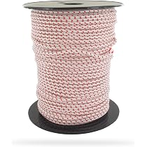Corde De Lanceur Polyamide 6 Mm – Rouleau De 100 M, Blanc Liseré Rouge, Pour Tondeuse, Tronçonneuse, Débroussailleuse - 8