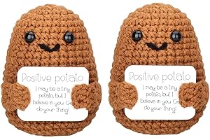 DealKits Pocket Hug Positive Potato, divertenti giocattoli di peluche per maglieria bambola di patate positive, portafortuna incoraggiatore per amiche/famiglia/donne (confezione da 2)