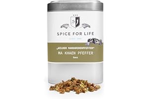 SPICE FOR LIFE SINCE 2008 DIE GEWÜRZJÄGER - FÜR DICH UNTERWEGS Ma Khaen Pfeffer - Mandarinen Pfeffer - Szechuan aus Laos-Vietnam - Perfekt für Fisch und Salate