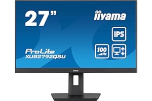 iiyama Prolite XUB2792QSU-B6 68,5cm 27" IPS LED-Monitor WQHD 100Hz HDMI DP USB3.2 FreeSync Höhenverstellung Pivot schwarz
