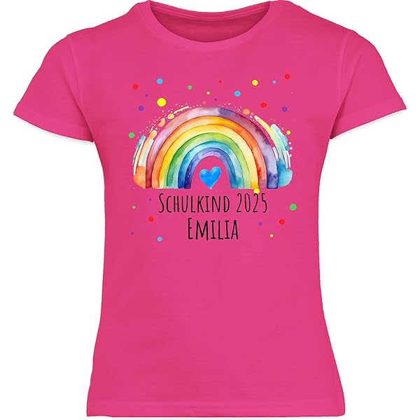 Personalisiert Kinder Hoodie Einschulung - Zebra Leo Regenbogen Schulkind 2025